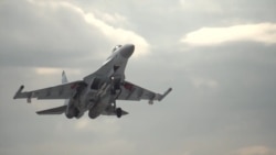 Russian Su-35 jet flight to attack targets in the Ukraine 