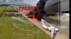 Russia - Ukraine Security Service (SBU) video of Operation Spiderweb drone attack on Russian aircraft at air bases - screen grab 2